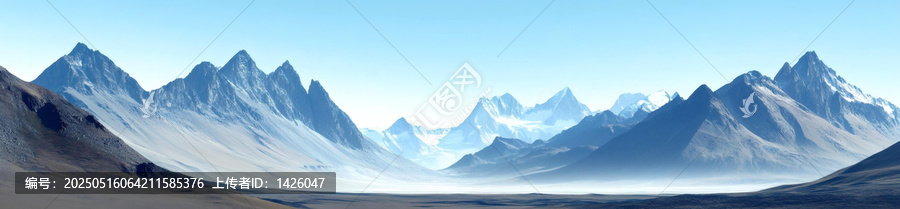 壯麗山脈全景圖