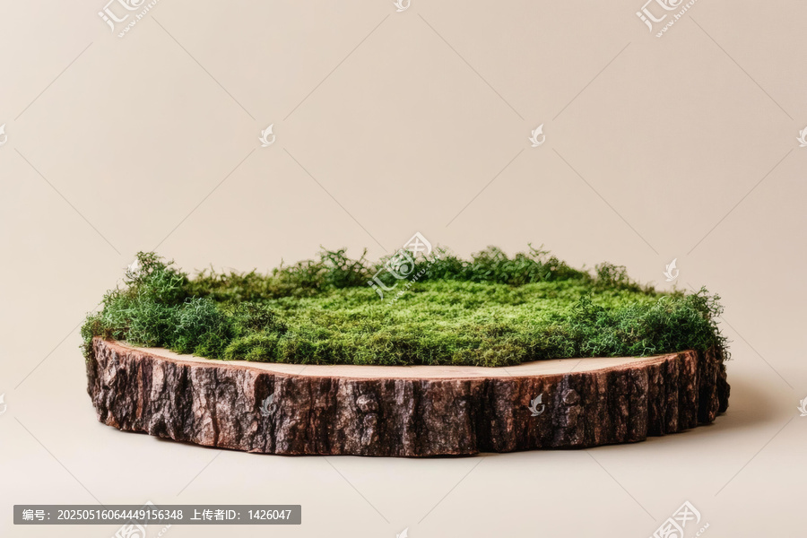 木質切片苔蘚展示臺