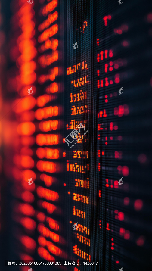 股票行情顯示屏特寫