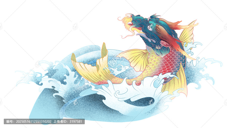 躍浪的奇幻神龍魚