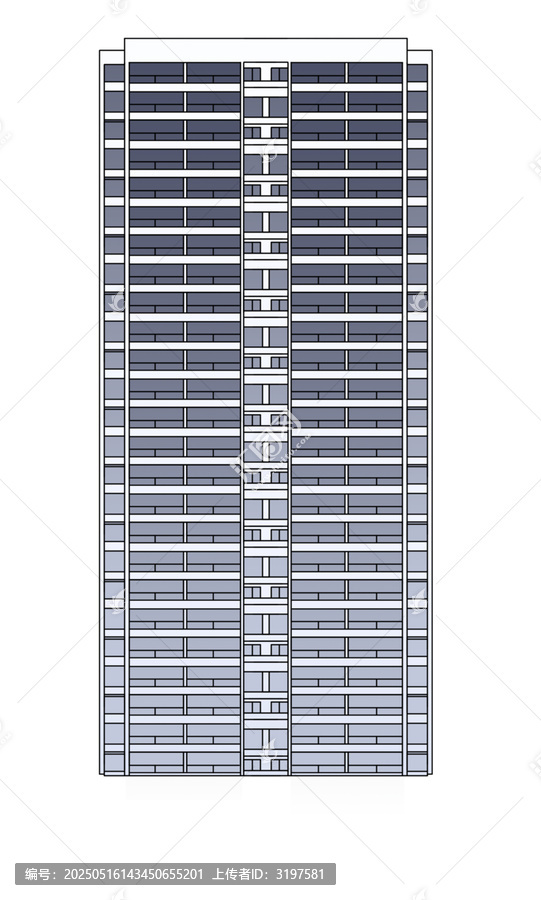 現(xiàn)代高層住宅建筑立面圖