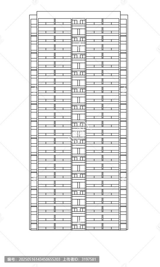 高層住宅建筑線條示意圖