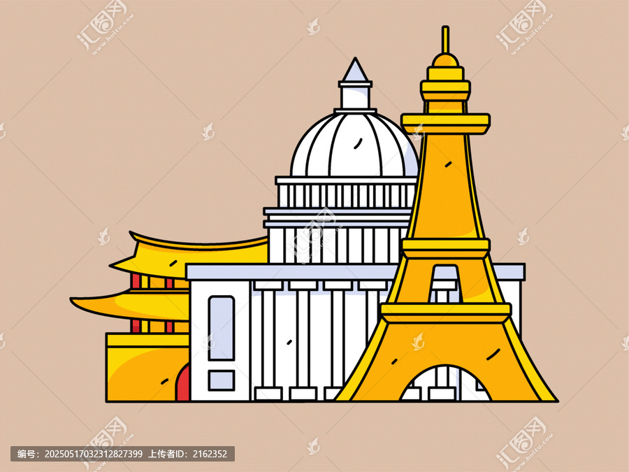 建筑矢量插畫