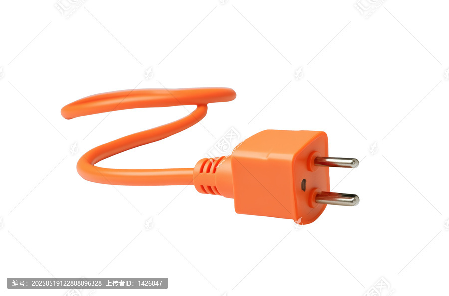 [免摳素材]橙色插頭與電線
