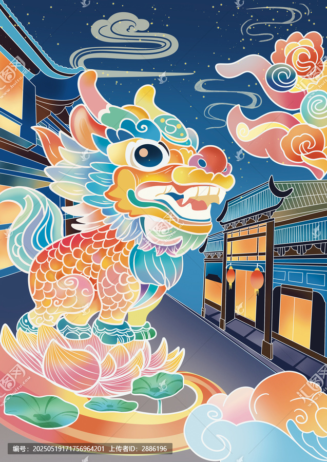 江蘇南京中山陵雞鳴寺夫子廟朝天宮國潮麒麟