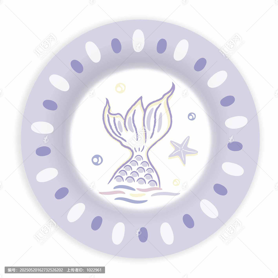 夢(mèng)幻美人魚(yú)尾溫柔餐具餐盤(pán)