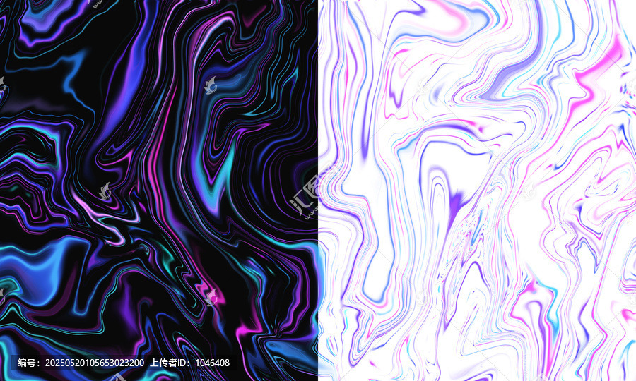 雙色流體漸變抽象紋理圖案