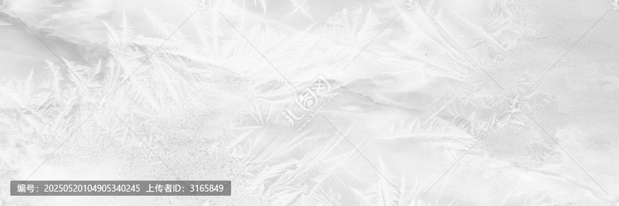 晶瑩窗上冰花的美麗紋理