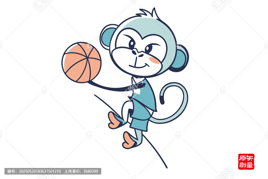 小猴運球的可愛瞬間