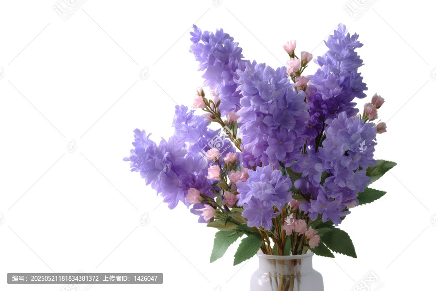 [免摳素材]花瓶中美麗的紫色丁香花束