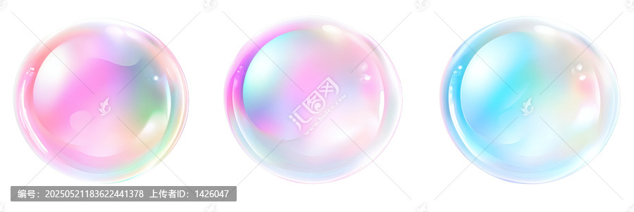 [免摳素材]色彩繽紛的肥皂泡