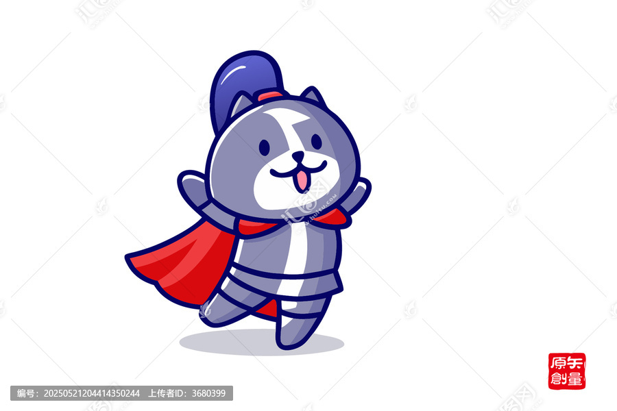 可愛貓咪超級英雄形象