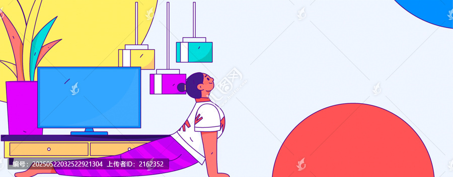 瑜伽矢量插畫(huà)
