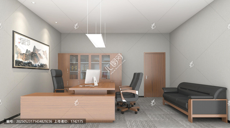 現(xiàn)代簡(jiǎn)約風(fēng)格辦公室場(chǎng)景
