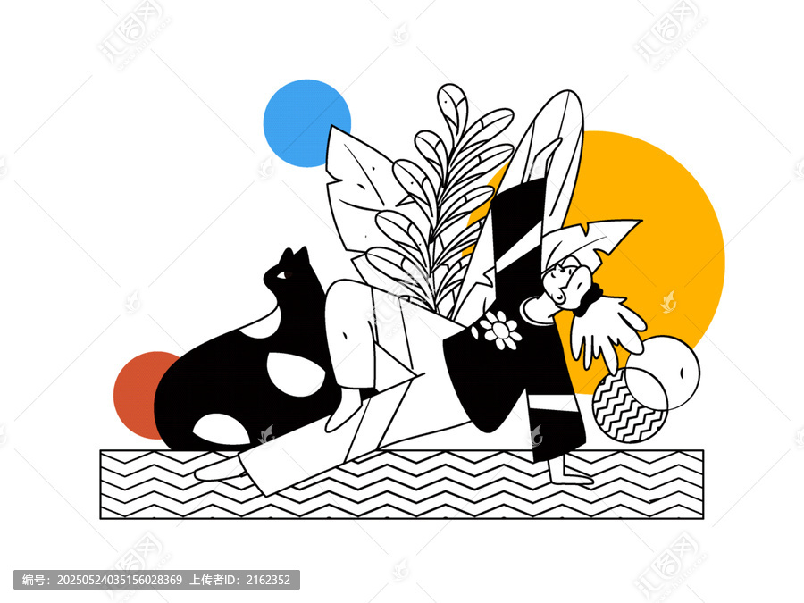 瑜伽矢量插畫