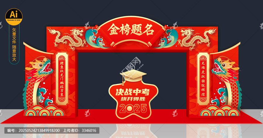 中考高考金榜題名門頭拱門
