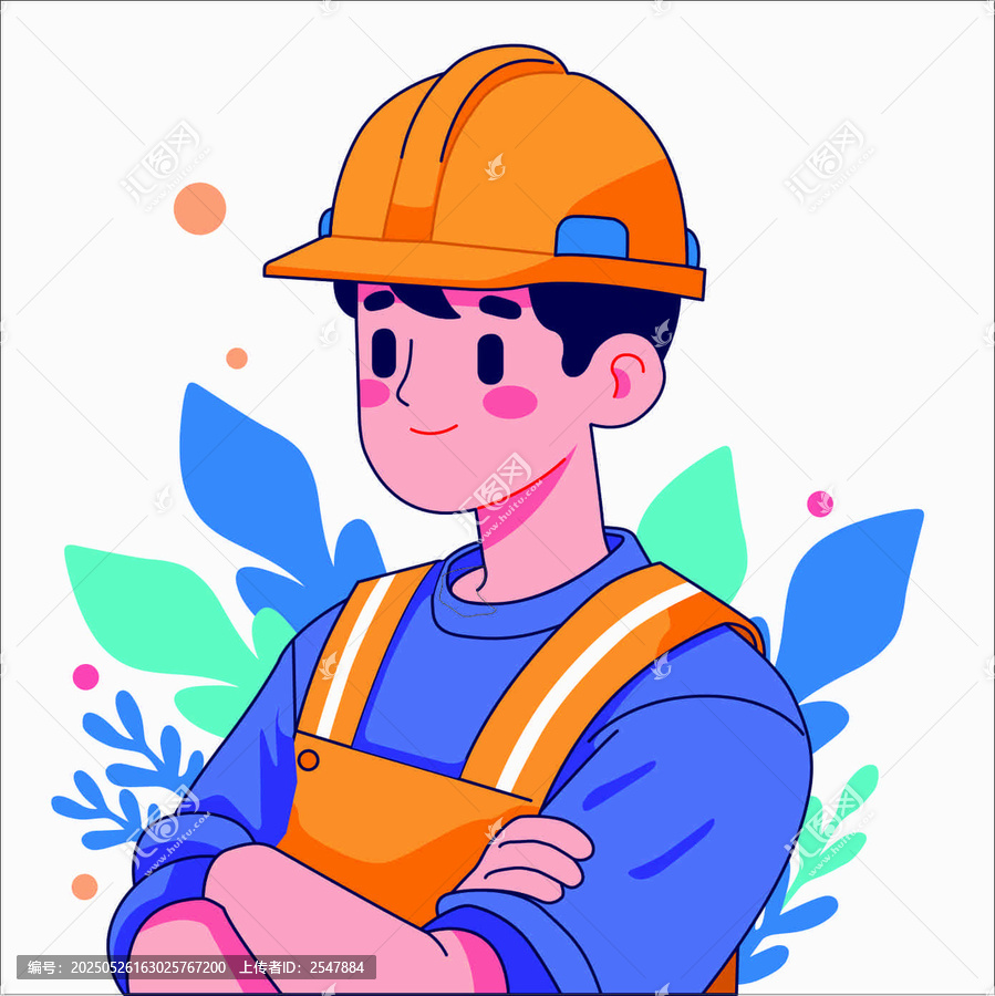 建筑工人矢量圖
