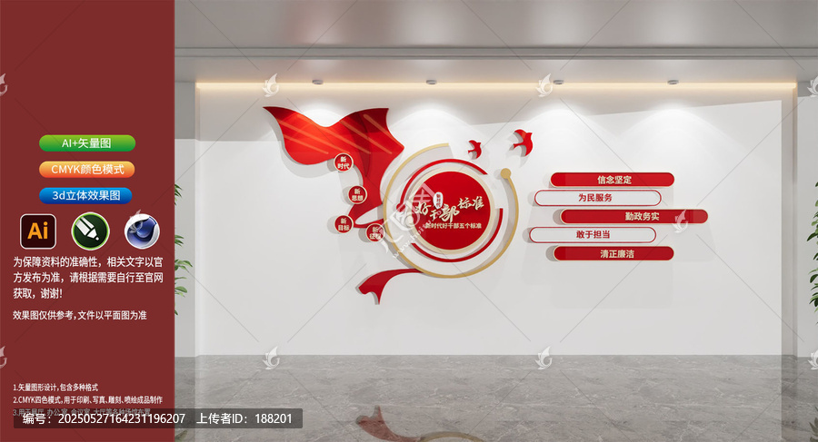 好干部五條標(biāo)準(zhǔn)文化墻