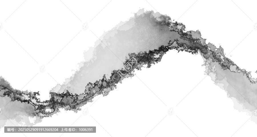 水墨風(fēng)格曲線抽象藝術(shù)圖