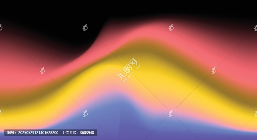夢幻漸變色彩動感波浪矢量背景