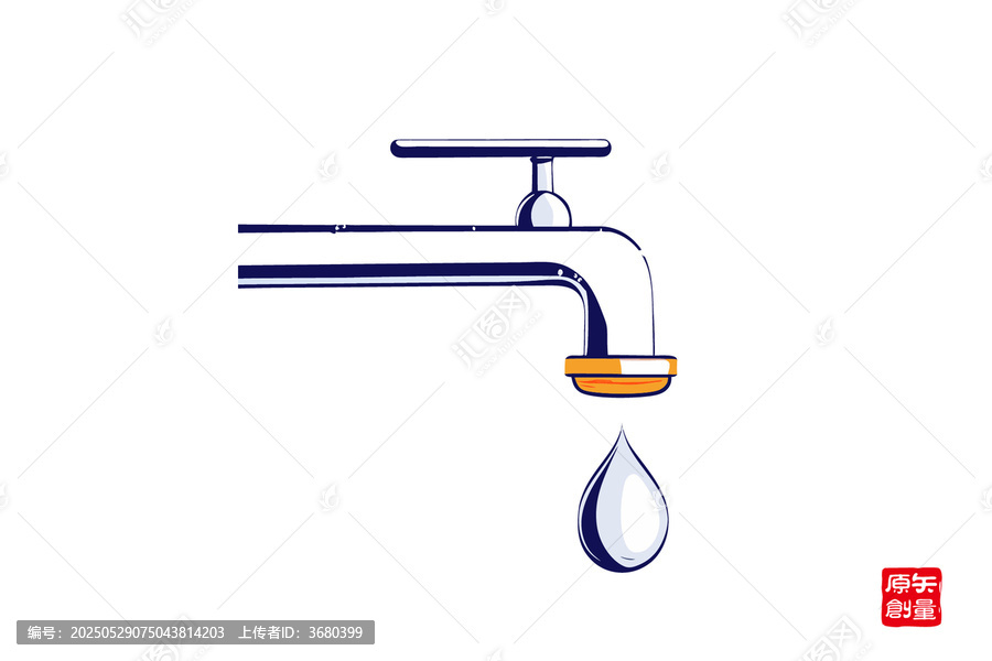 簡約風(fēng)格滴水的水龍頭