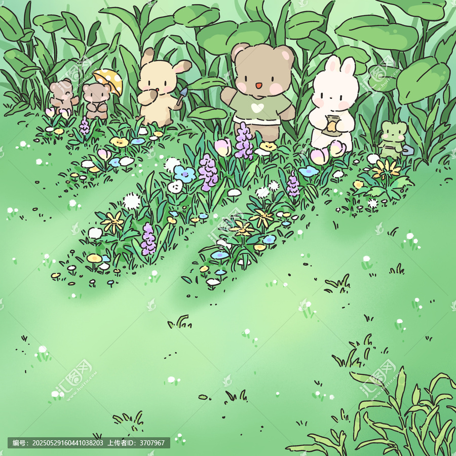 小動物們的春日草地聚會