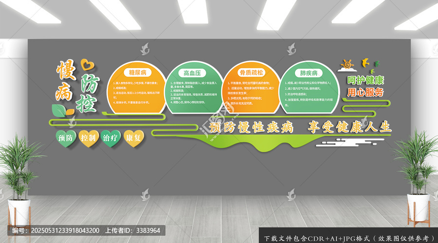 慢病防控文化墻