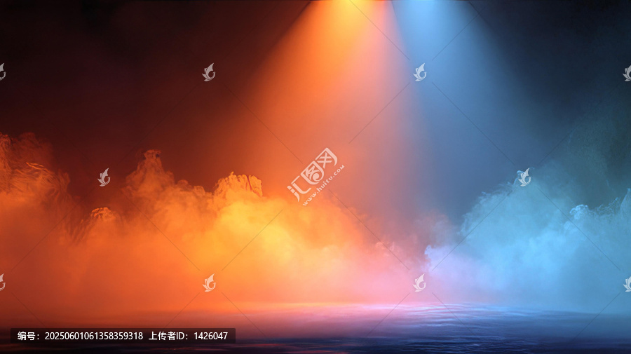 抽象炫彩煙霧光效背景圖