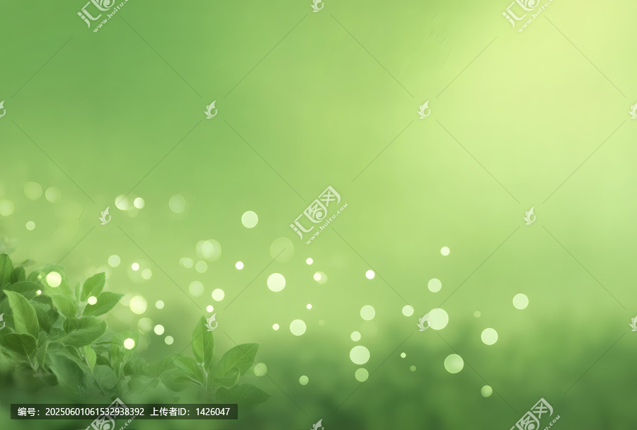 清新綠意自然光影背景圖