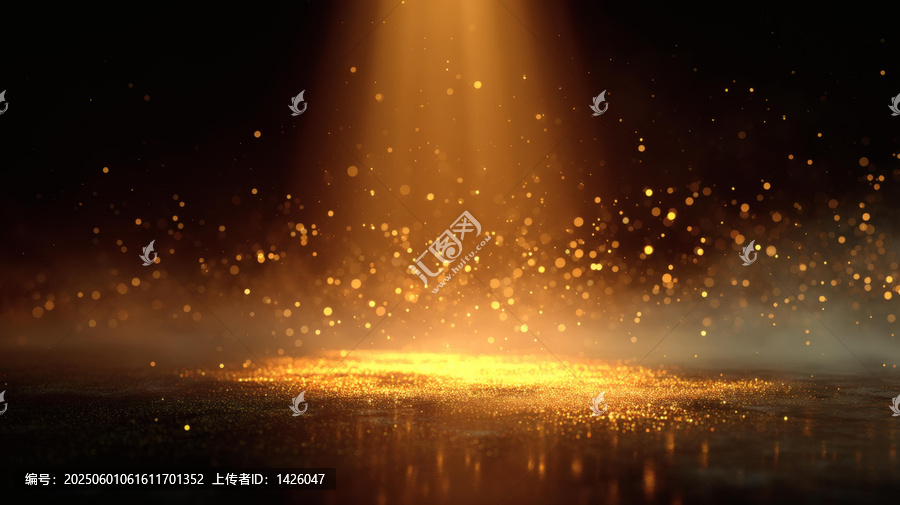 金色燈光聚光抽象背景圖