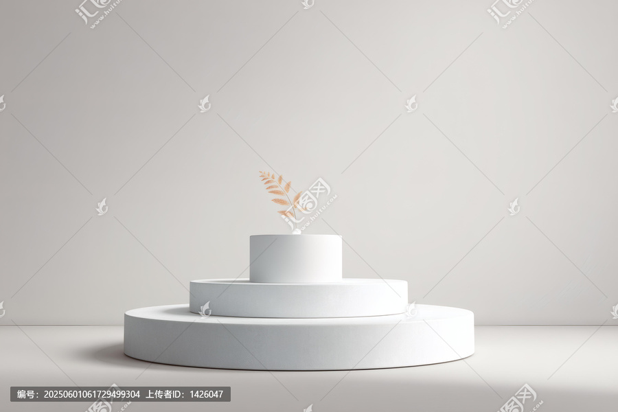 現(xiàn)代極簡(jiǎn)白色產(chǎn)品展示臺(tái)