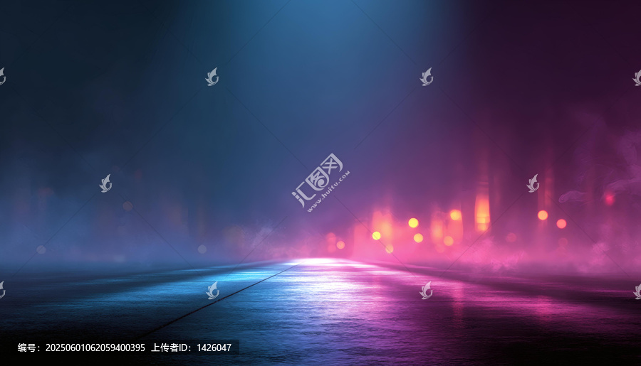 霓虹城市抽象背景圖