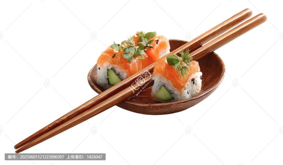 [免摳素材]美味的鮭魚壽司卷
