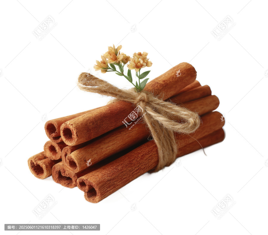 [免摳素材]用麻繩捆綁的香料肉桂
