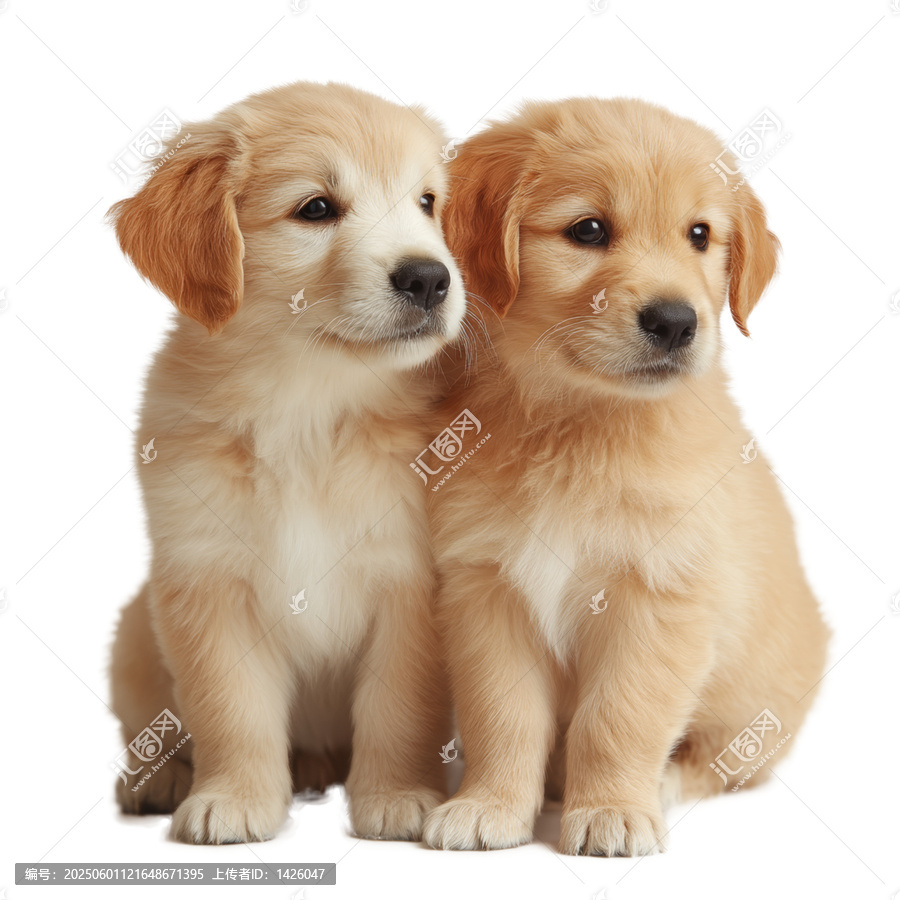 [免摳素材]兩只可愛的金毛幼犬