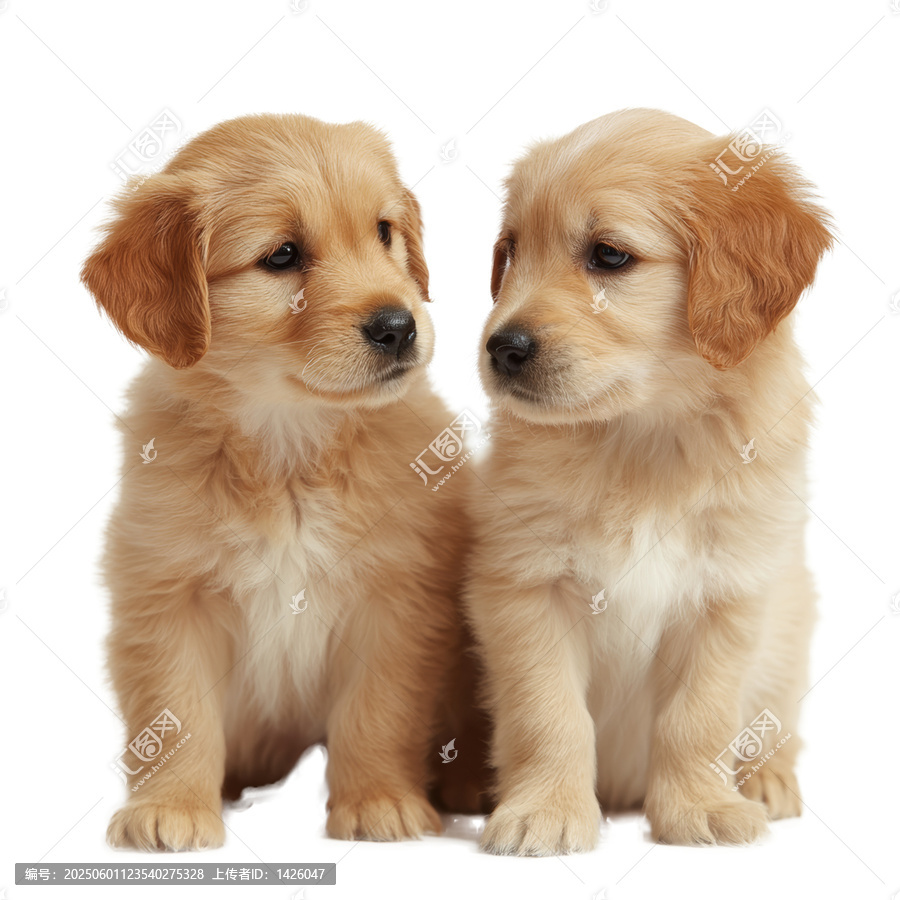 [免摳素材]兩只可愛的金毛幼犬