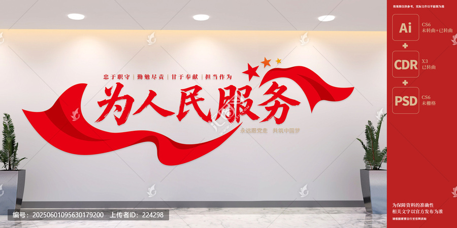 為人民服務(wù)標(biāo)語文化墻