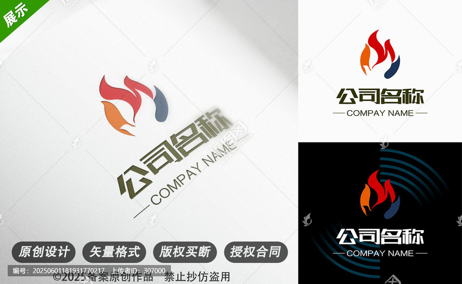 火焰元素公司標志設(shè)計