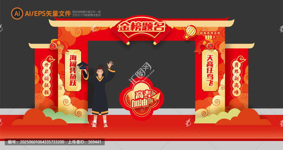 中考高考金榜題名門頭拱門