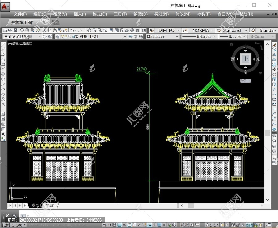 鐘鼓樓建筑CAD施工圖