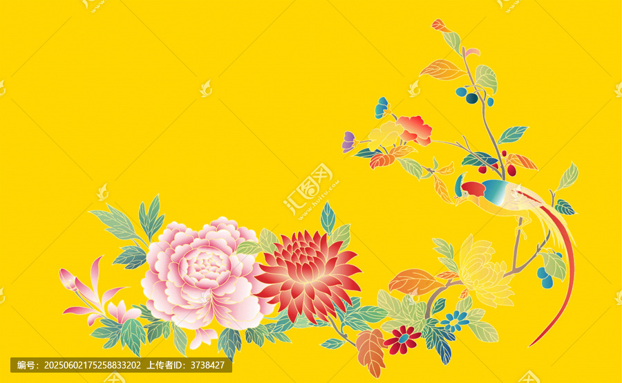 中式花鳥花卉圖案設(shè)計(jì)