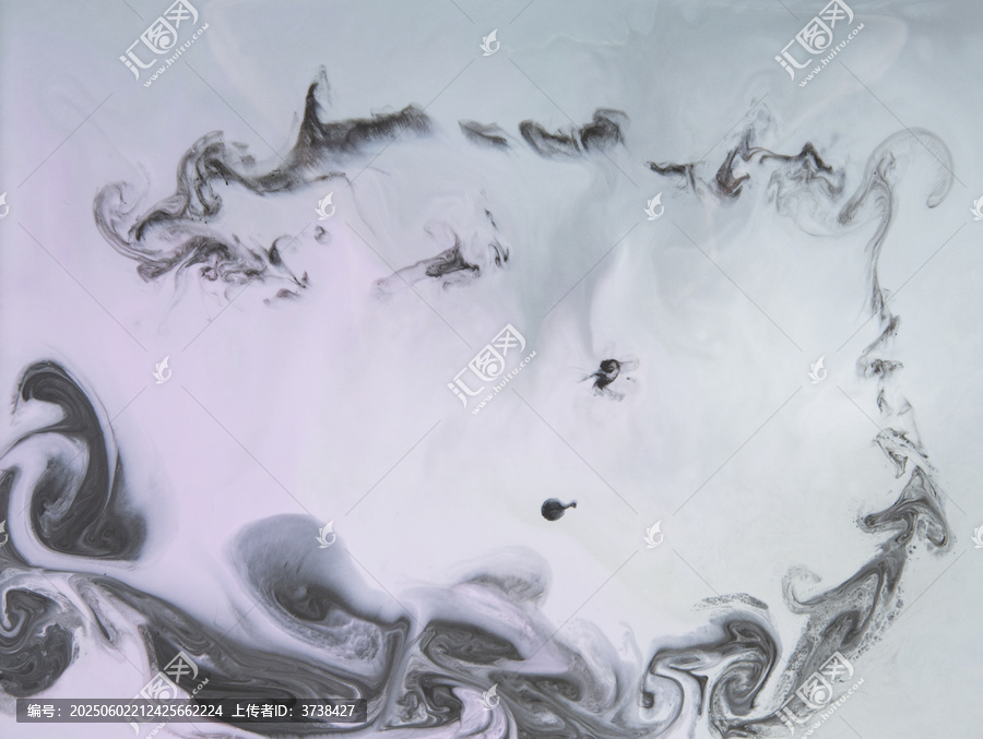 水墨交融抽象藝術(shù)畫面