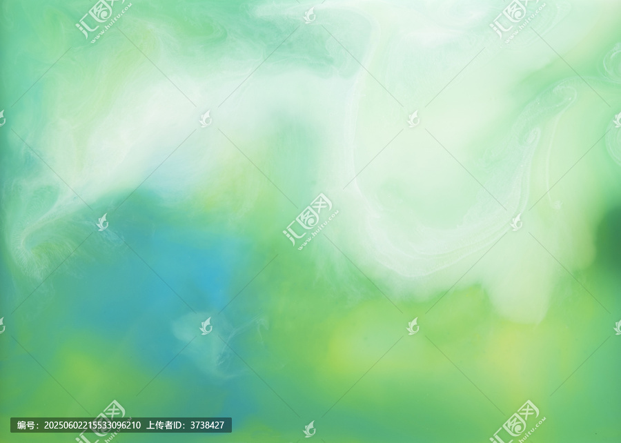 清新綠藍漸變夢幻流體背景
