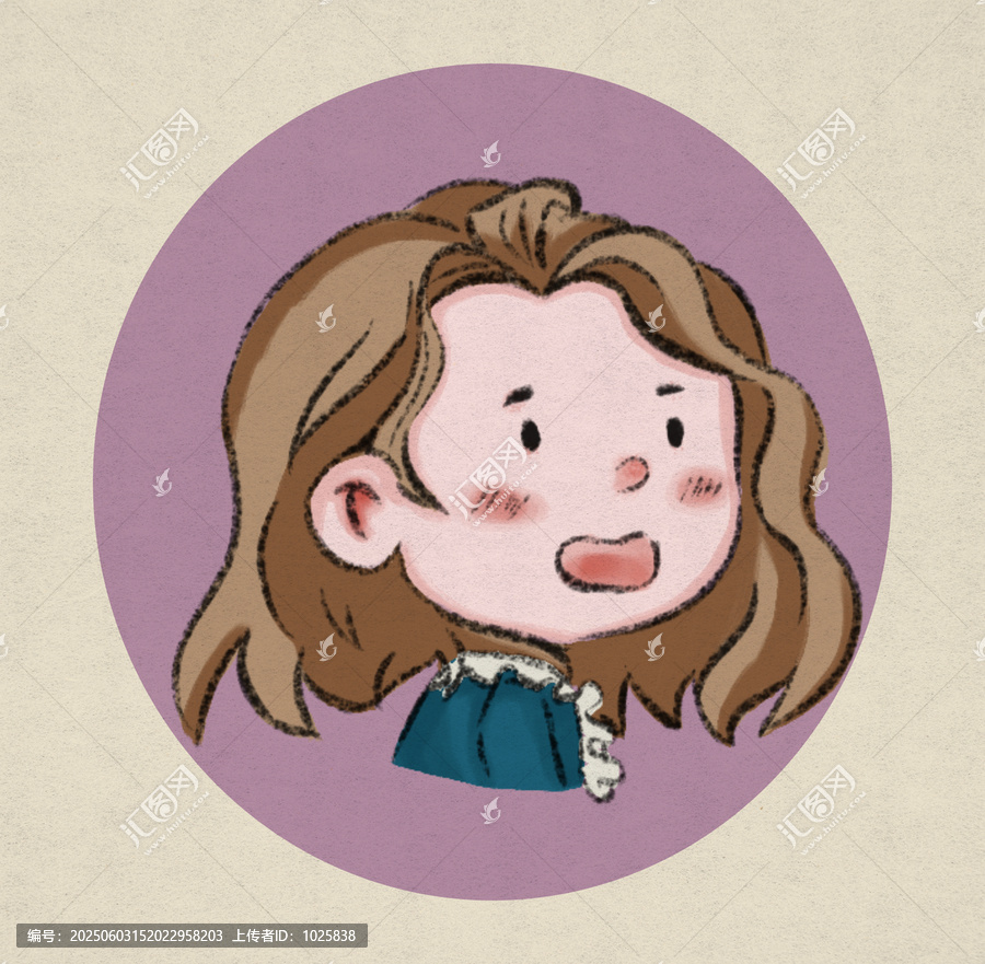 頭像系列插畫手繪女生頭像