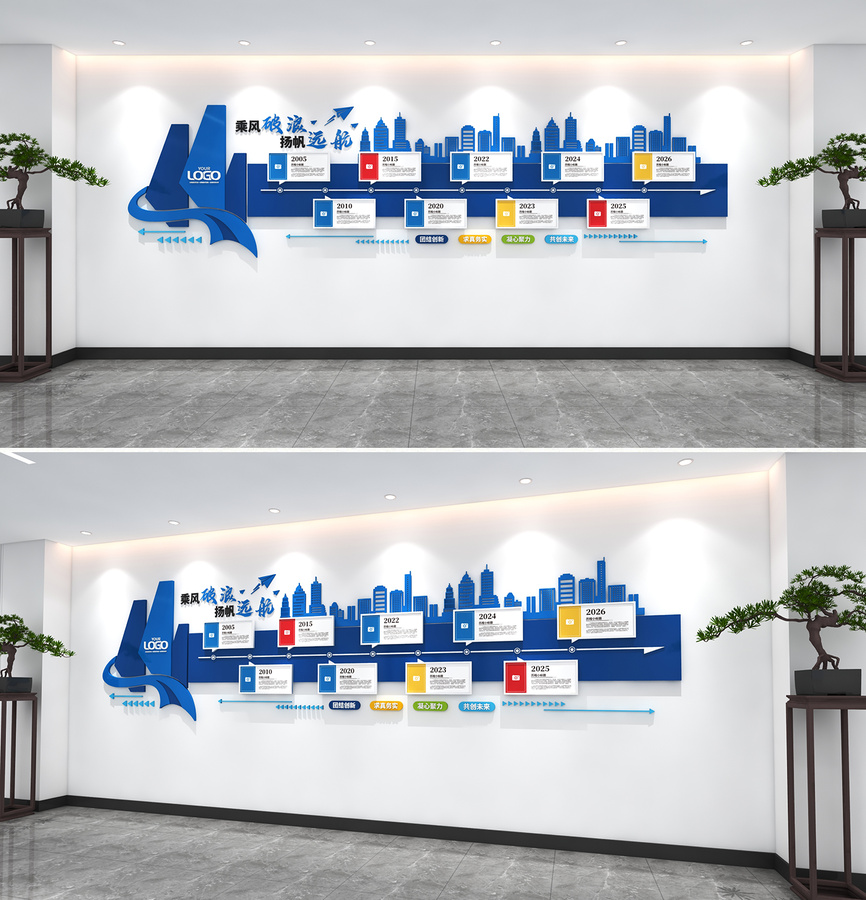 企業(yè)發(fā)展歷程文化墻公司文化墻企業(yè)勵志墻