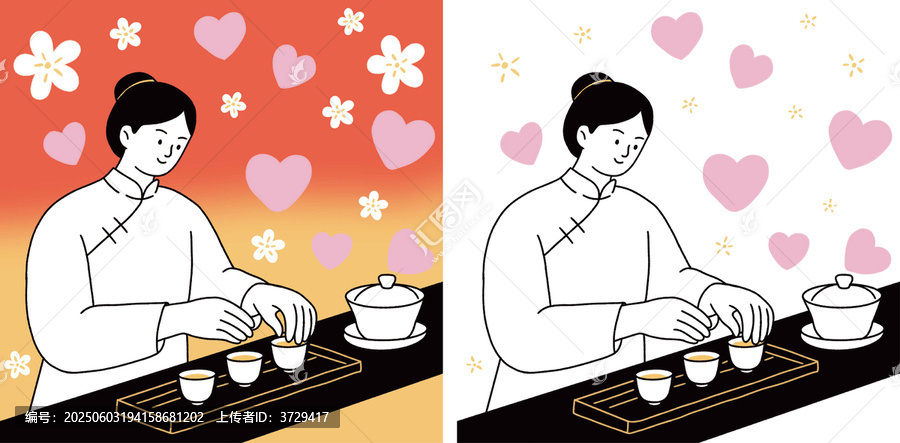 傳統(tǒng)女子優(yōu)雅沏茶瞬間