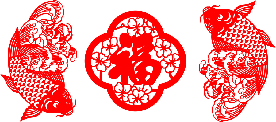 y303喜慶紅色剪紙窗花墻貼
