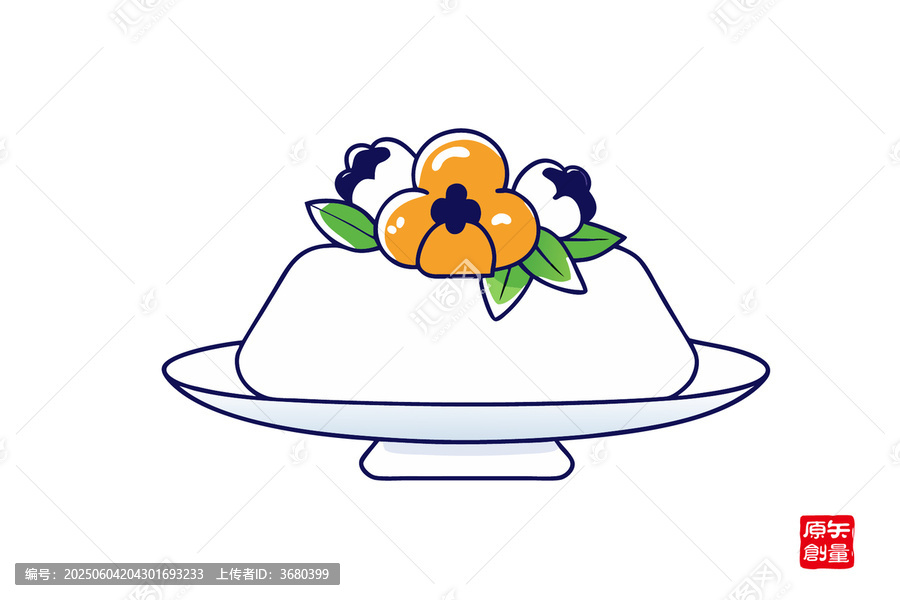 卡通風(fēng)格水果裝飾小甜點(diǎn)