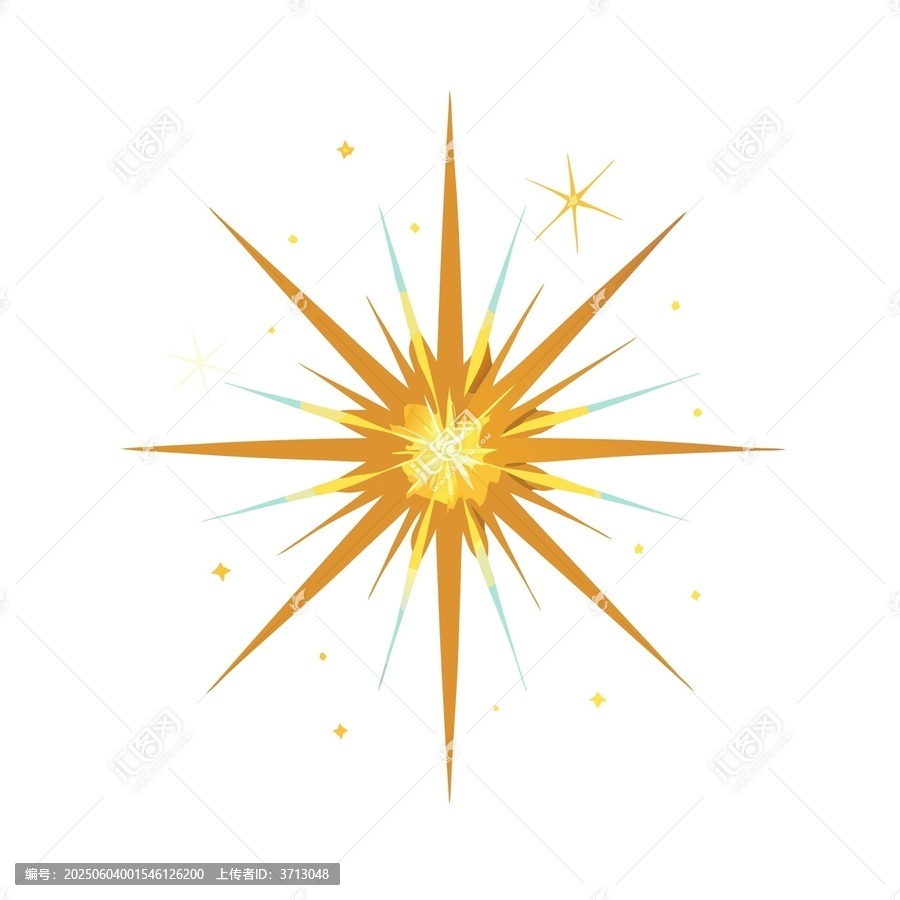 閃耀光芒的絢麗星星圖案