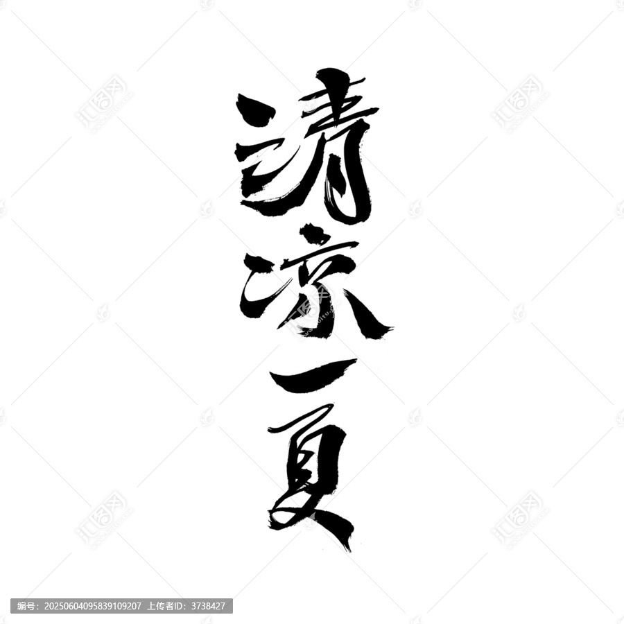 清涼一夏書(shū)法藝術(shù)字